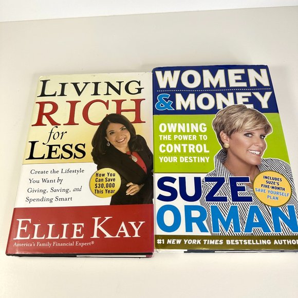 Books Women & Money by Suze Orman Living Rich for Less Ellie Kay - Picture 1 of 10